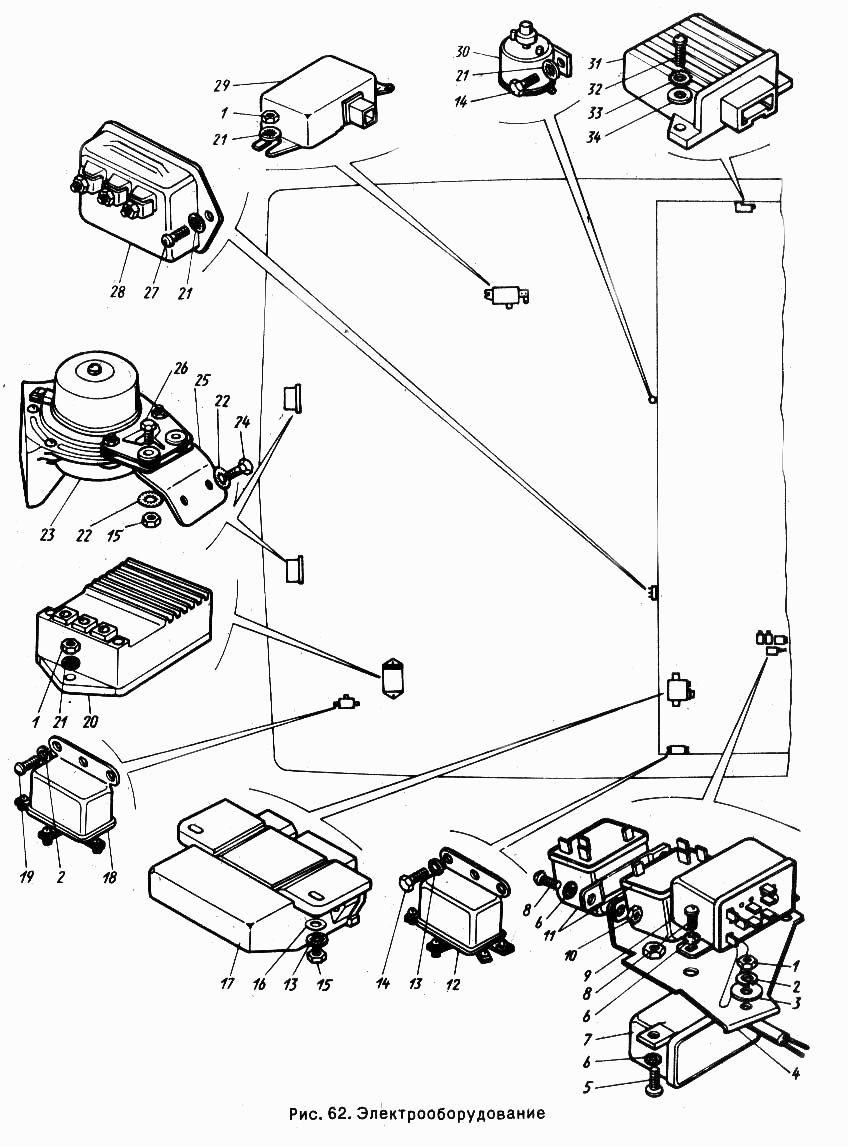 Elektrik Motorraum, Beleuchtung Innenraum, Beleuchtung Kofferraum GAZ 2410 Wolga. Internal electrics, interior lamp, trunk lamp,  wiring GAS 24-10 Volga. Электрооборудование ГАЗ-2410 Волга.