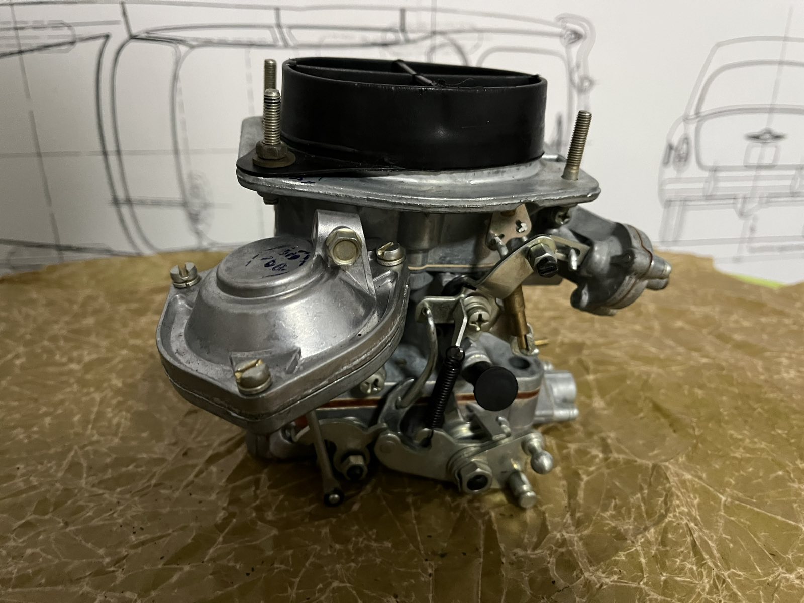 2107-1107010-20 Vergaser Moskwitsch Moskwitch Moskwich Mosi 412 / 2140. Carburettor Moskvich Moskvitch 412 / 2140. Карбюратор Москвич 412 / 2140.