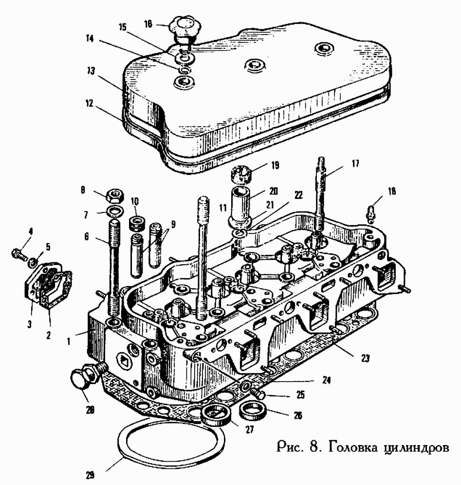 Zylinderkopf Motor JaMZ-240 (Gemeinsame Zylinderköpfe). Engine cylinder head YaMZ-240 (Multiple cylinder heads). Головка цилиндров двигателя (мотора) ЯМЗ ЯМЗ-240 (общие головки блока цилиндров).