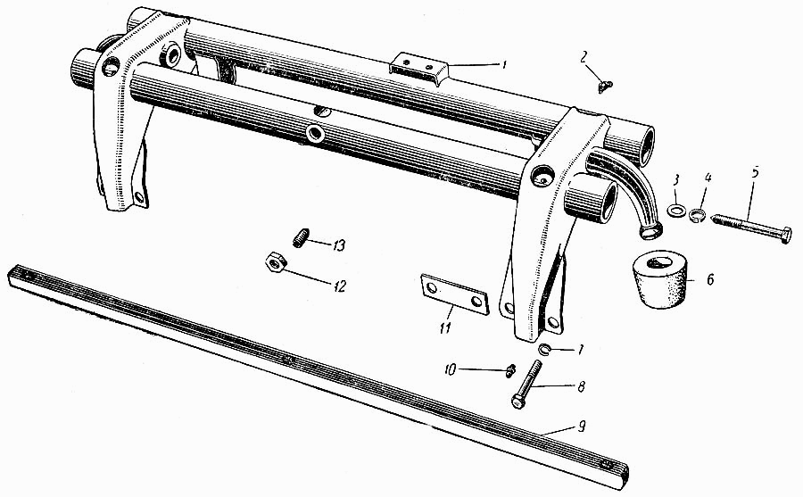 Vorderachse Vorderachskörper ZAZ 965. Front axle SAS 965. Передняя ось и торсионы ЗАЗ 965.