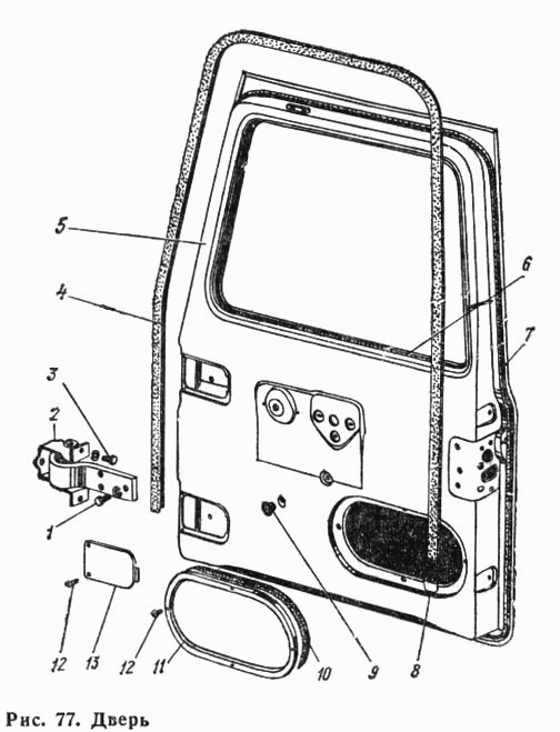 Tür Fahrerhaus GAZ 66. Cab door GAS 66. Дверь кабины грузового автомобиля ГАЗ 66. 
