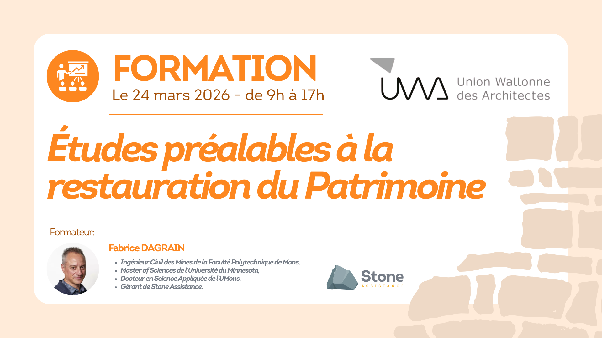 FORMATION: Études préalables à la restauration du patrimoine : une étape essentielle pour mieux comprendre, mieux prescrire et mieux restaurer