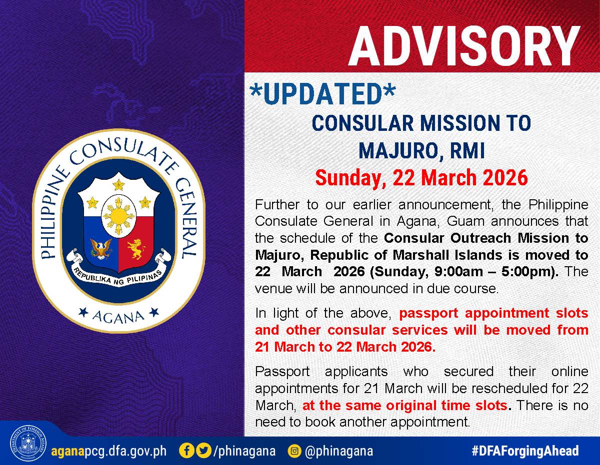 Updated- Consular Mission to Majuro, RMI