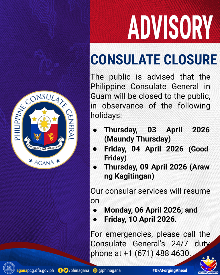 ADVISORY: Consulate Closure in April 2026