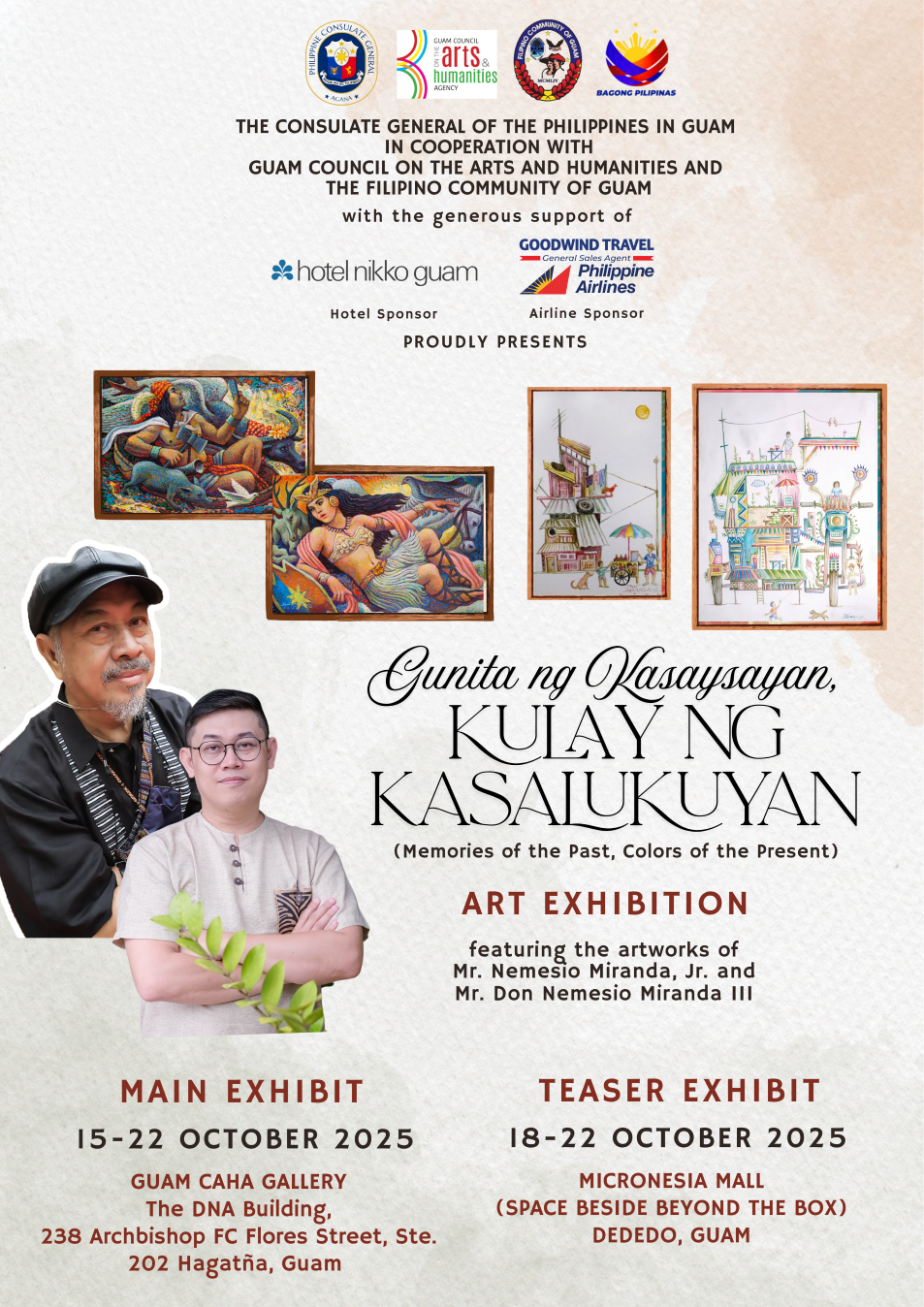 UPDATED: Art Exhibition - Gunita ng Kasaysayan, Kulay ng Kasalukuyan (Memories of the Past, Colors of the Present)