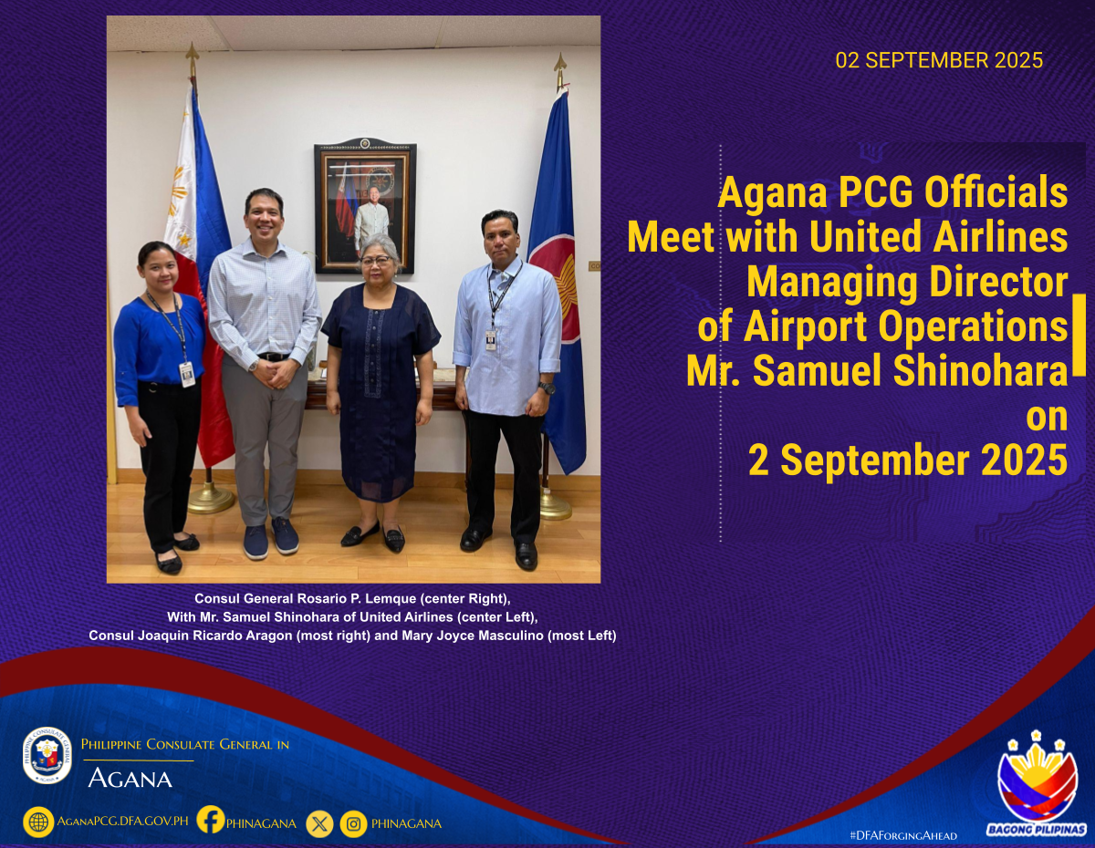 Agana PCG Officials Meet with United Airlines Managing Director of Airport Operations
