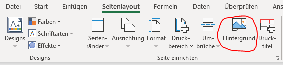 Hintergrund einfügen bei Excel Dashboard