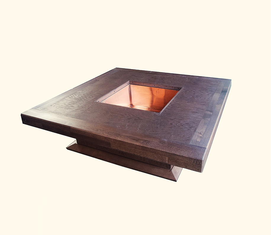 送料込】新型 置き囲炉裏 正方形 - 刀箪笥,刀箱,刀掛,鍔収納等趣味愛好