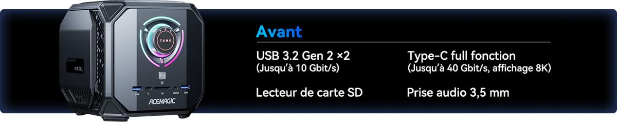 Acemagic M1A Pro Plus connectique2