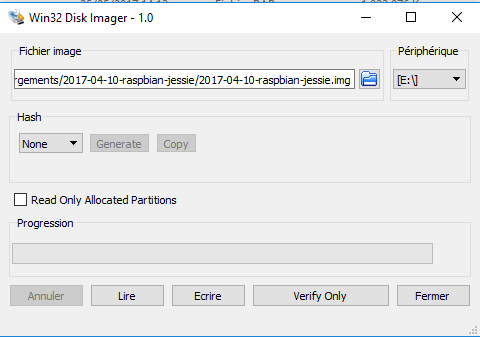 Raspbian Win32 Disk Imager