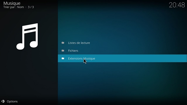 Installer youtube Music Addon sur kodi