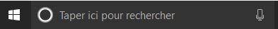 Microsoft Windows barre de recherche