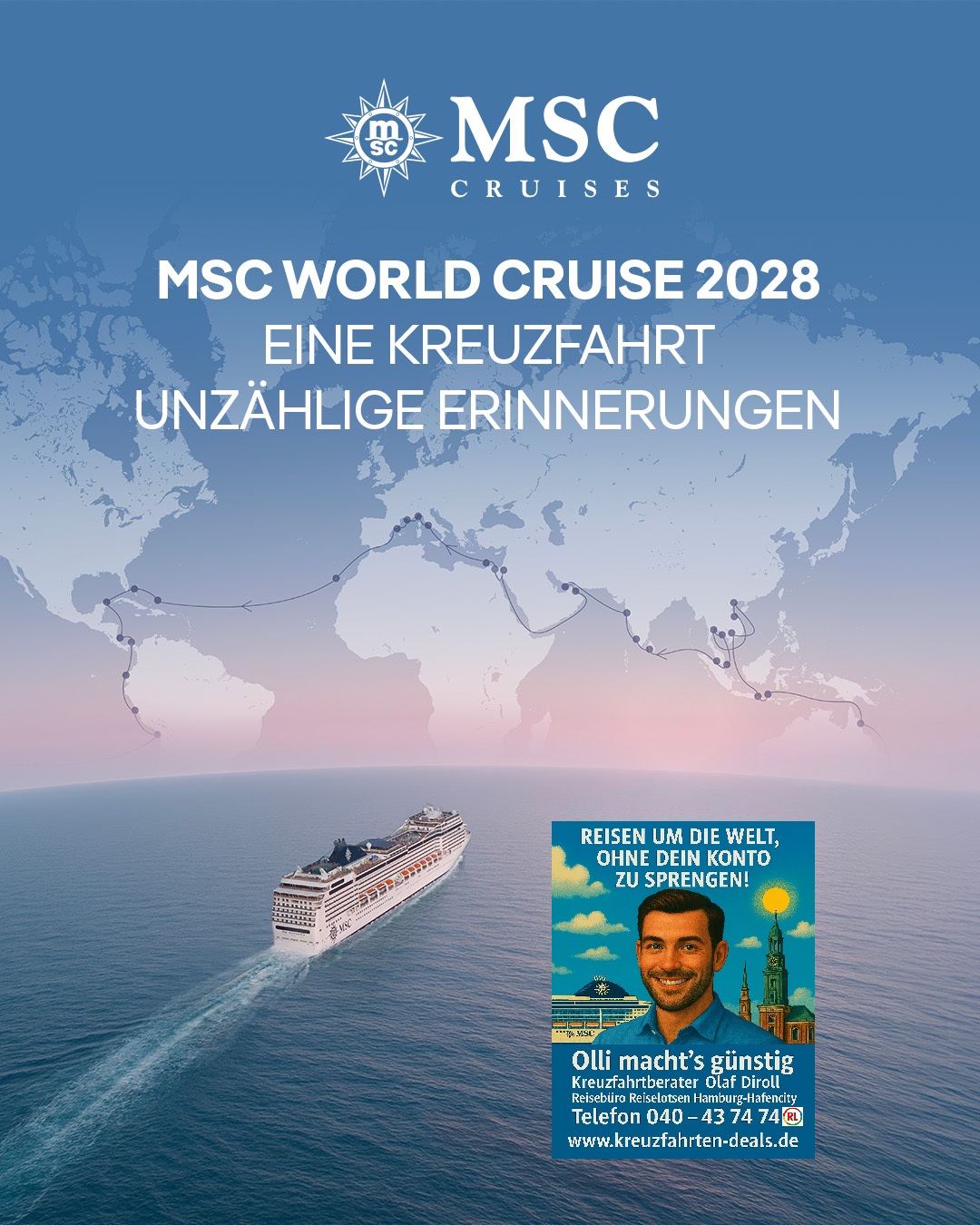 MSC Kreuzfahrten ab Deutschland; MSC ab Kiel, ab Warnemünde & von Hamburg. MSC last minute Kreuzfahrten Mittelmeer & MSC Karibik Dubai Kanaren 2026