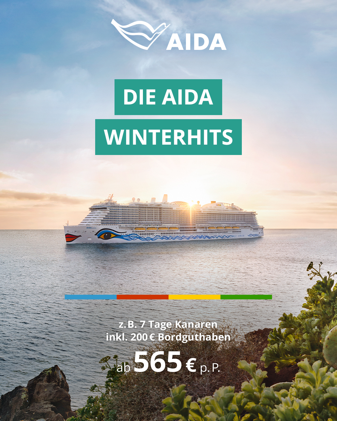 AIDA Sommerferien 2026 Ostsee ab Kiel & Warnemünde buchen, AIDA Nordsee ab Hamburg sowie Mittelmeer ab Mallorca Herbstferien 2026