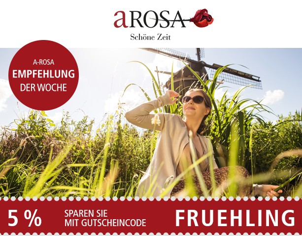 A-ROSA Flusskreuzfahrten bis 40% Rabatt ♥ A-Rosa Flussreisen in Frankreich, Rhein, Donau, Holland 2026