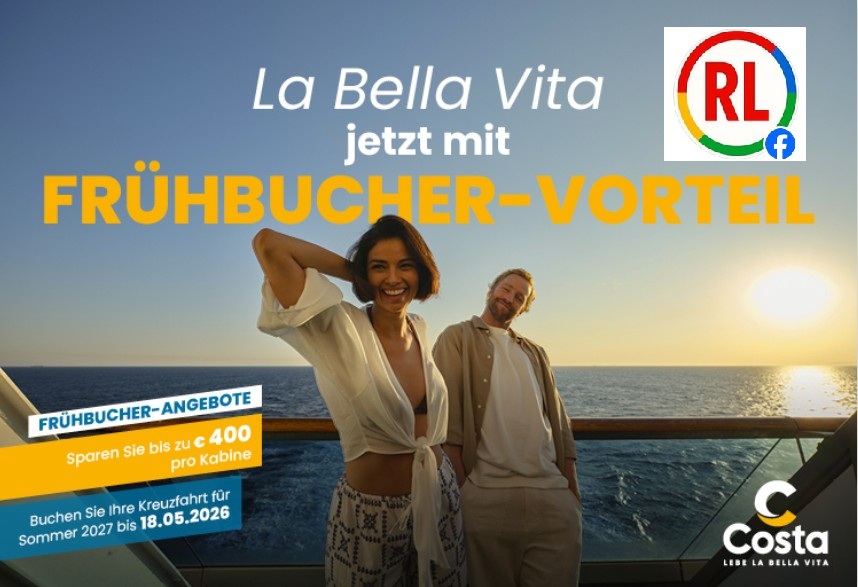 Costa Kreuzfahrten 2026–2027: Mittelmeer mit Flug, Ostsee ab Kiel, Nordsee & Norwegen ab Hamburg, Kanarische Inseln