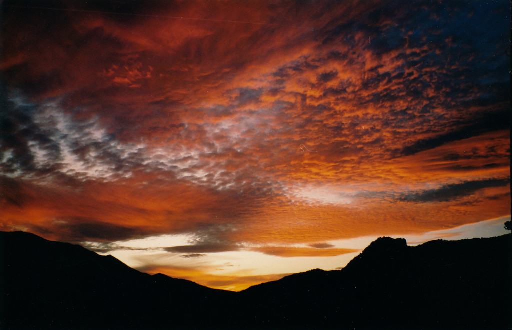 自宅ベランダから臨むAlcoyの夕景