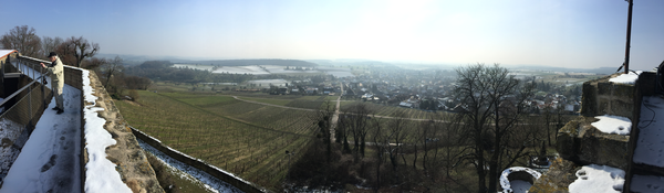 Der Blick von der Mauer nach Süden