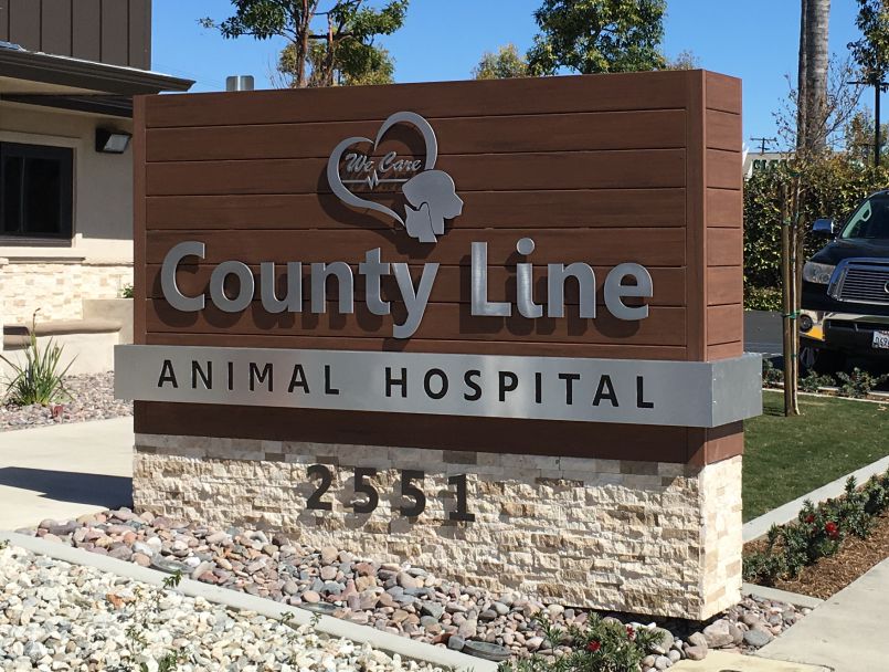 County Line Animal Hospital Monument Sign by Landmark Signs
