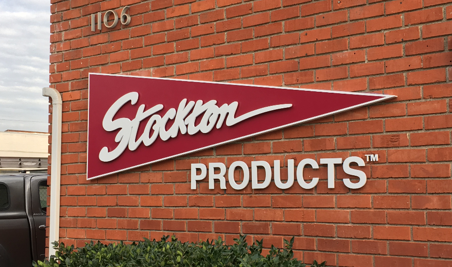 Stockton Products Sign Project with Landmark Signs Inc.