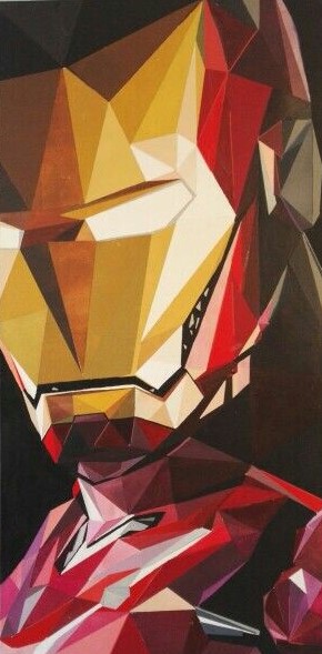Iron Man, 50x100cm, Acrylique
