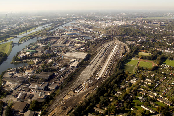 Neubau einer Zugbildungsanlage und KV-Drehscheibe im Bahnhof Duisburg-Ruhrort Hafen