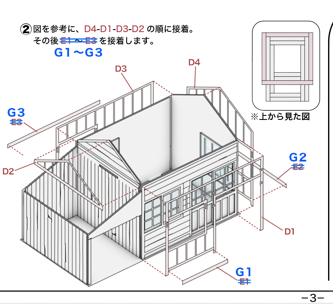 「詰所A 1/80・1/87」説明書の訂正とお詫び