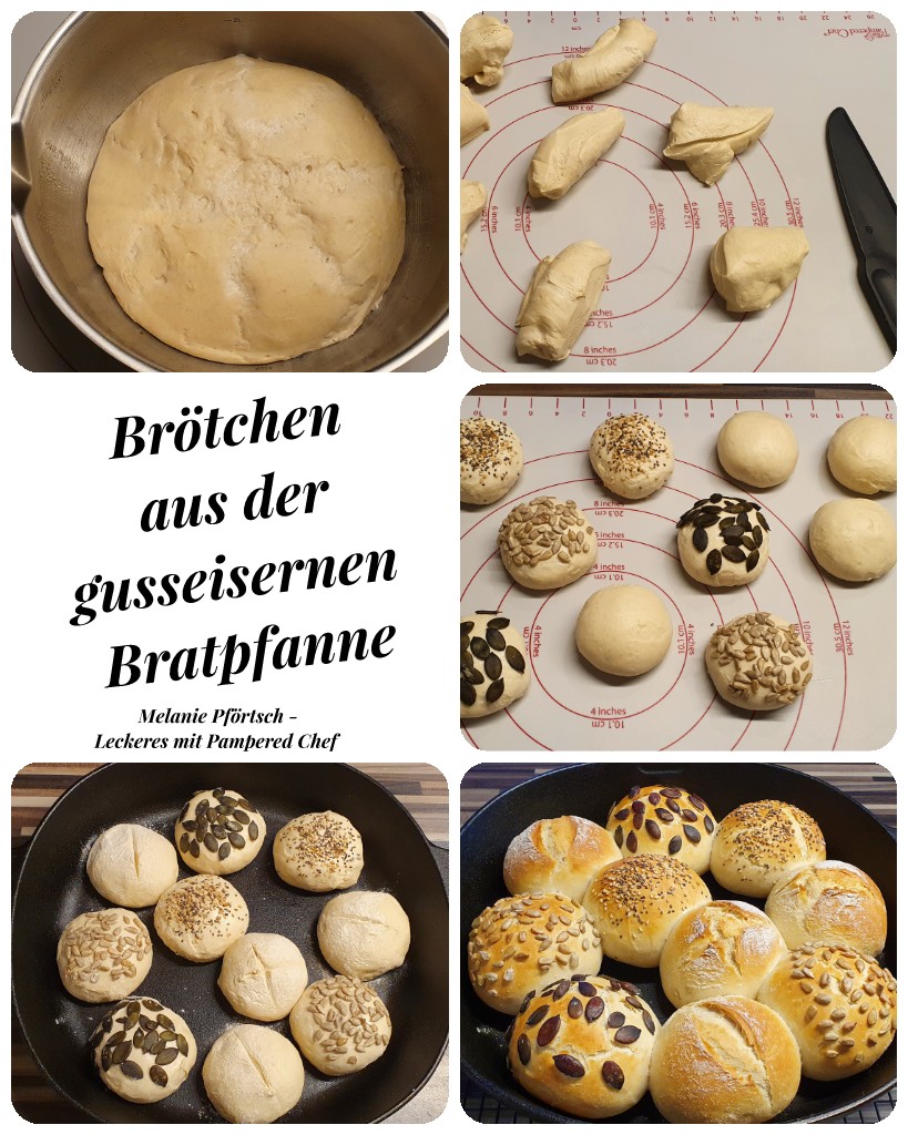 Brötchen aus der gusseisernen Bratpfanne