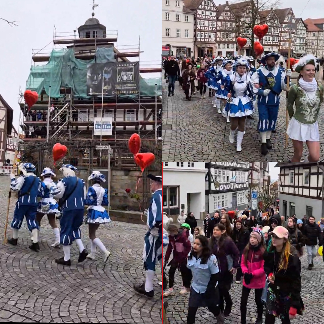 weiter mit dem Fußvolk zum Rathaussturm