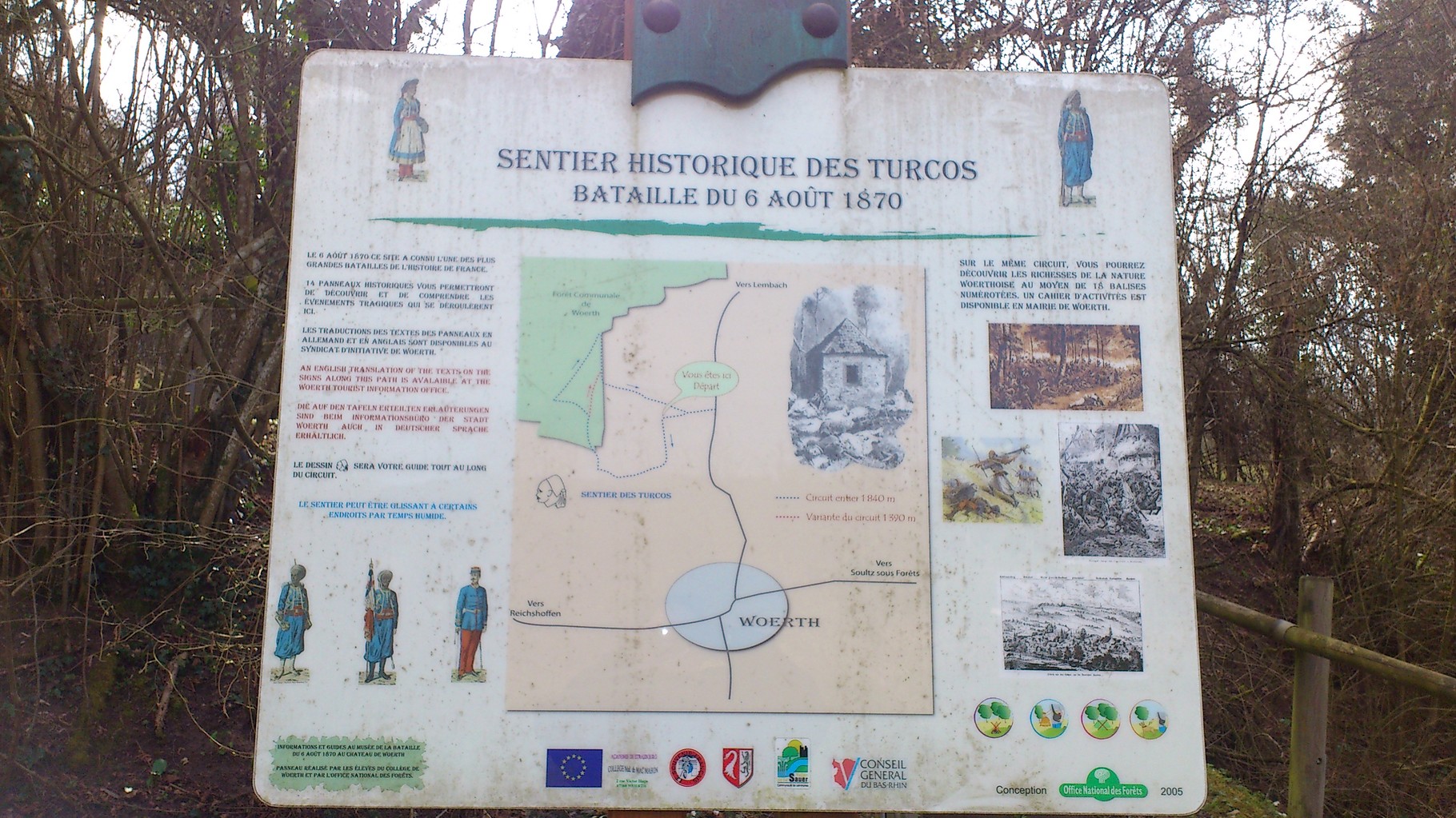 Début du Sentier des Turcos