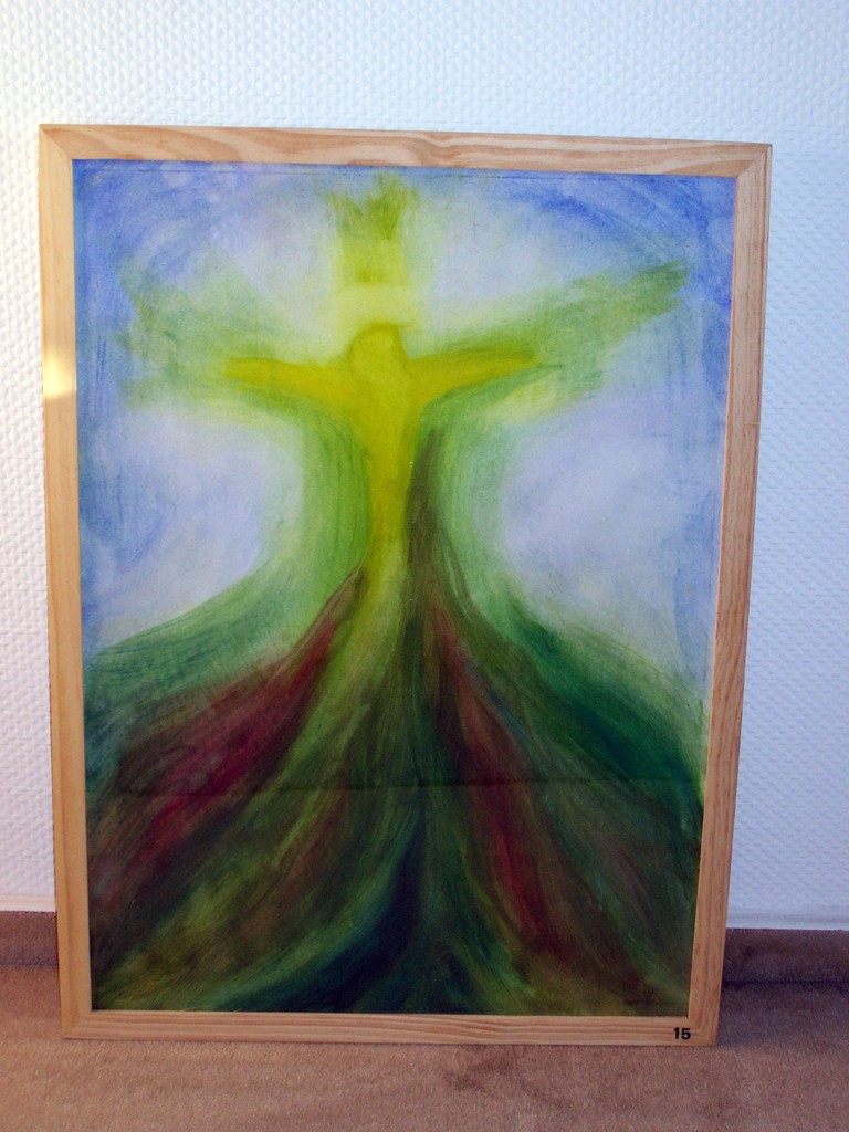 14 der teramorphe Christus,Acryl auf Papier 70x100,185€