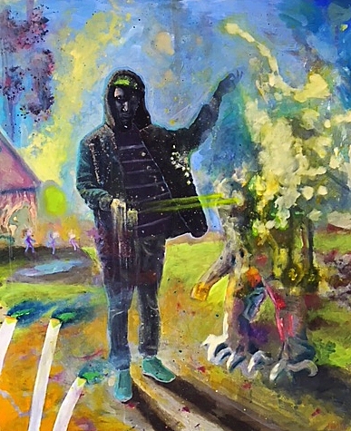 Felix Pensel / Der Zauberer / 100 x 140 cm   1.200, EUR