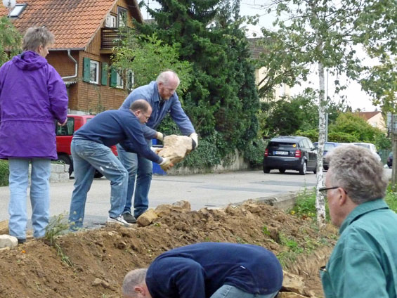 Ganz schön schwer, die Steine.