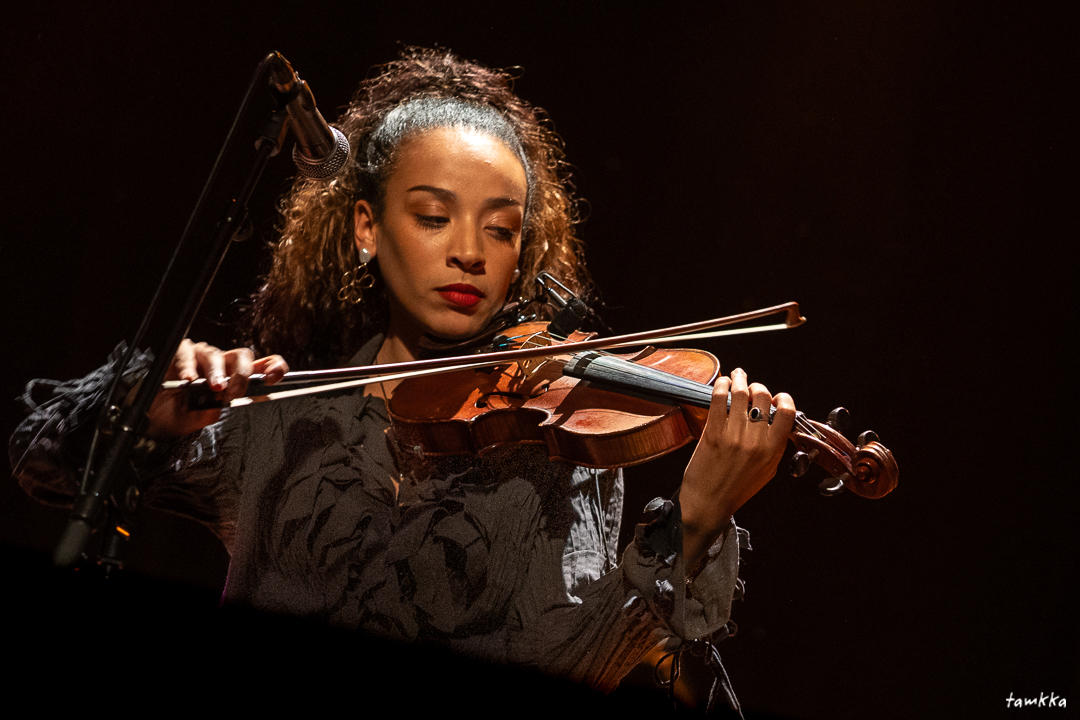 Fleur Worku; Alfio Origlio, Human Flow "Memories", Festival Jazz360, Cénac. Samedi 7 juin 2025. Photographie © Tamkkaphoto