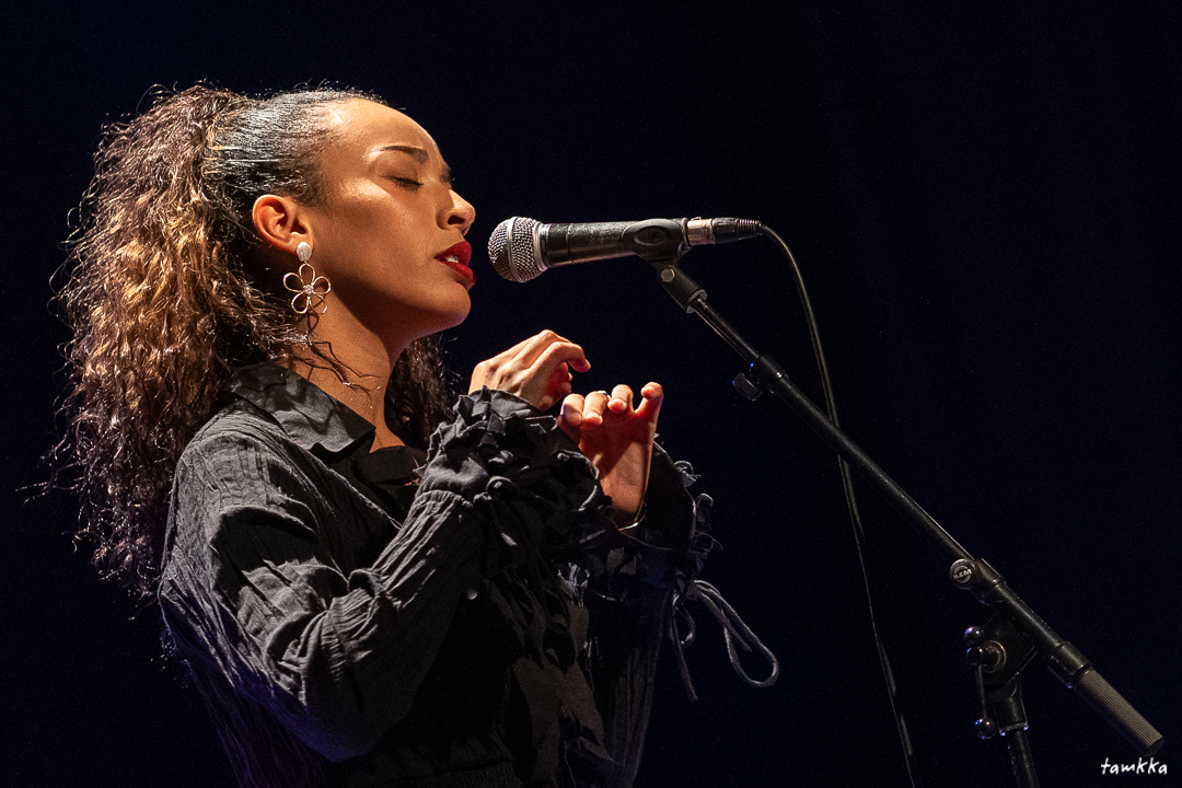 Fleur Worku; Alfio Origlio, Human Flow "Memories", Festival Jazz360, Cénac. Samedi 7 juin 2025. Photographie © Tamkkaphoto