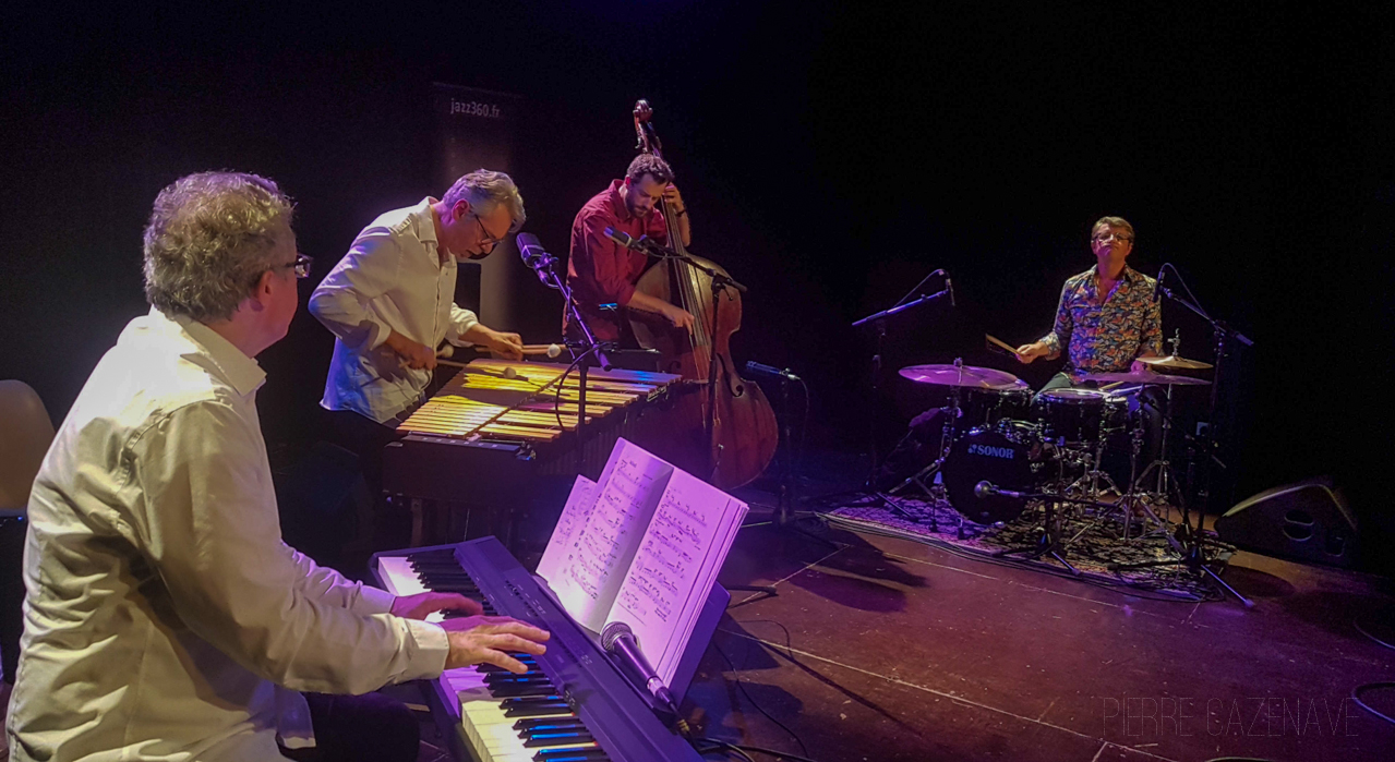 Jacques Ballue, Patrice Gillon, Aurélien Gody, Jean-Patrick Allant; Jazz Vibes Quartet, soirée JAZZ360, Cénac. 20/10/2018. Photographie : Pierre Cazenave