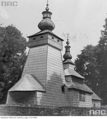 Powroźnik - drewniana cerkiew św. Jakuba Młodszego Apostoła (lata 1910 - 1939)