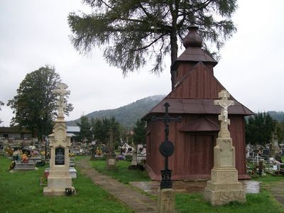 Uście Gorlickie - drewniana kaplica cmentarna z  XVIII w. fot. Edward Szura