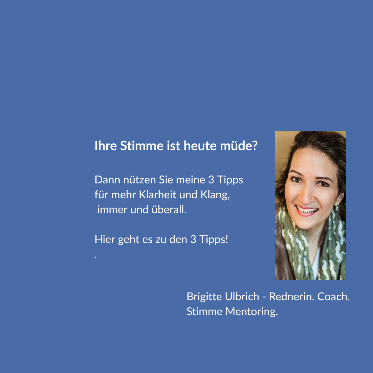 Müdigkeit in der Stimme - 3 Tipps