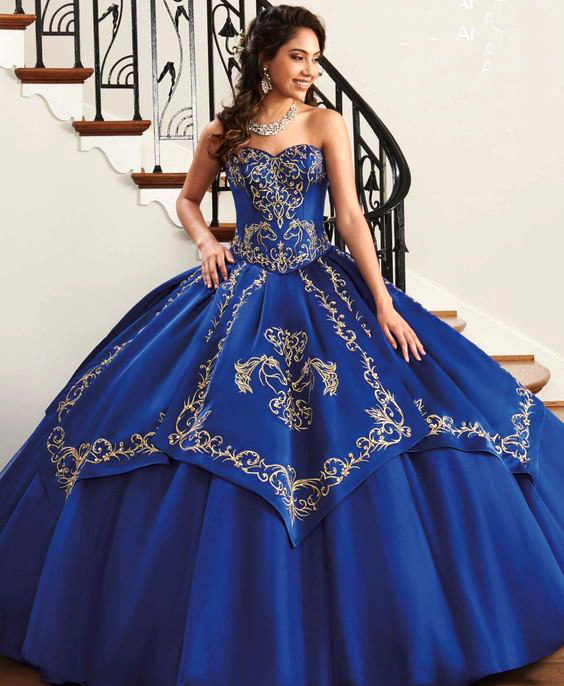 Fotos de vestidos de 15 años color azul discount