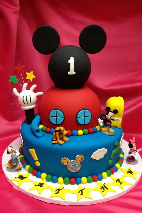 pasteles la casa de mickey mouse