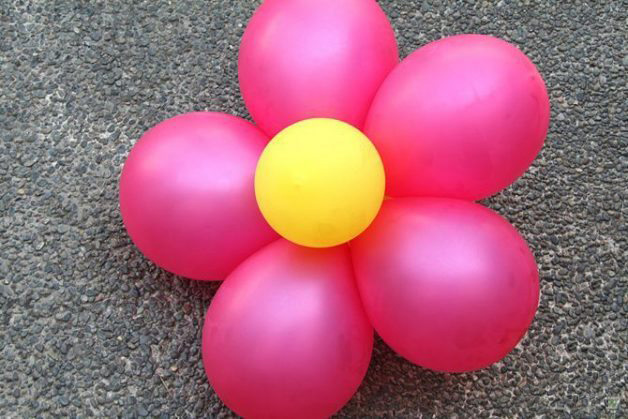 arreglo de flor doble de globos para fiesta