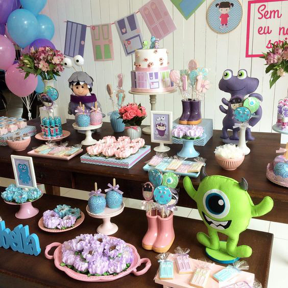 postres fiesta monsters inc de niña