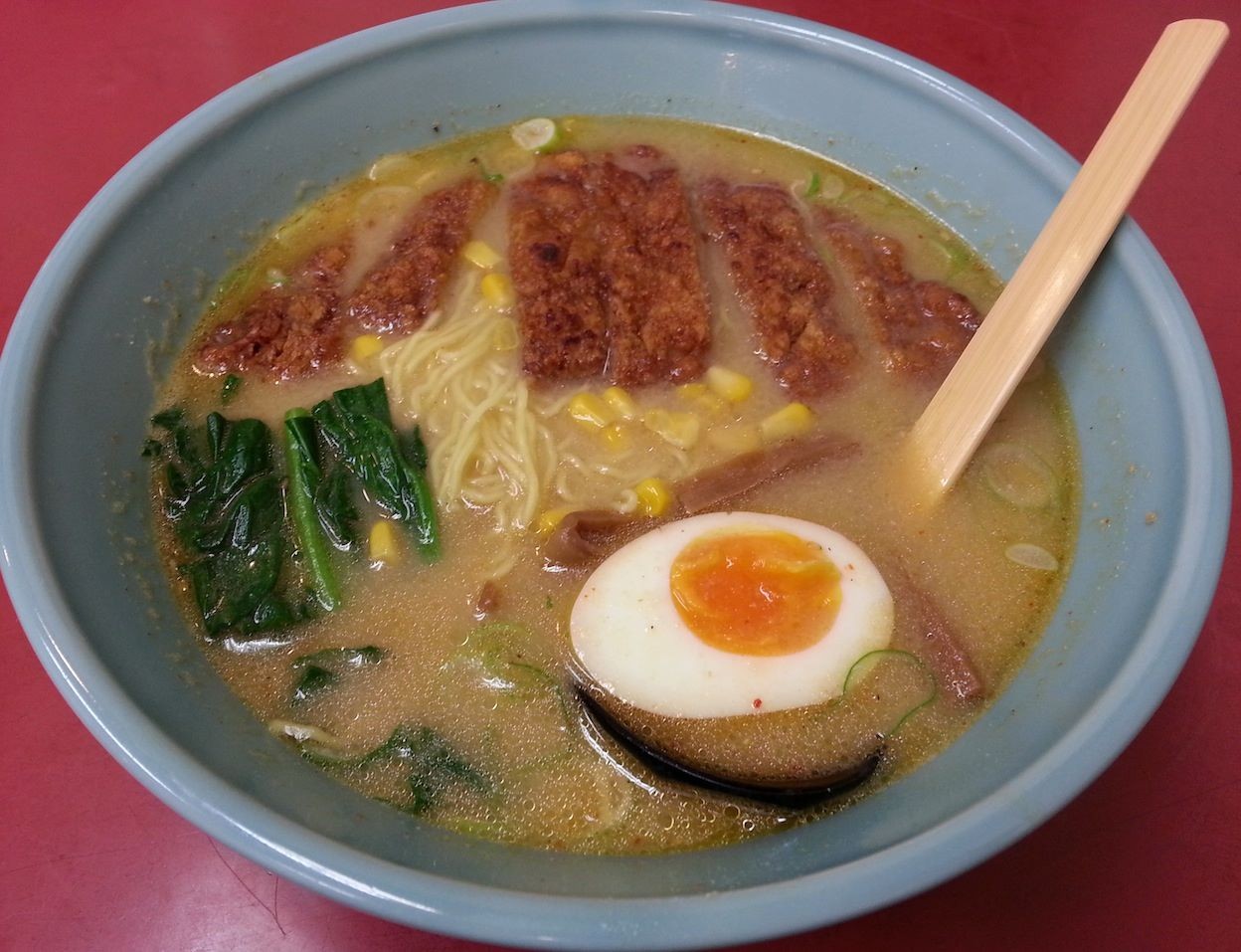 山水麺（パーコーメン）に味噌味があるなんて、知らなかったアルヨ。ポクは醤油味派アルヨ！　【2014年3月17日】