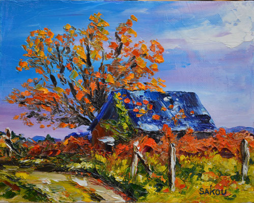 Cabane en bordure de chemin - 24x19 cm - SKOCP4F2 - Disponible