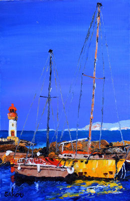 Le voilier jaune - 41x27 cm - SKOMBM1P6 - Disponible