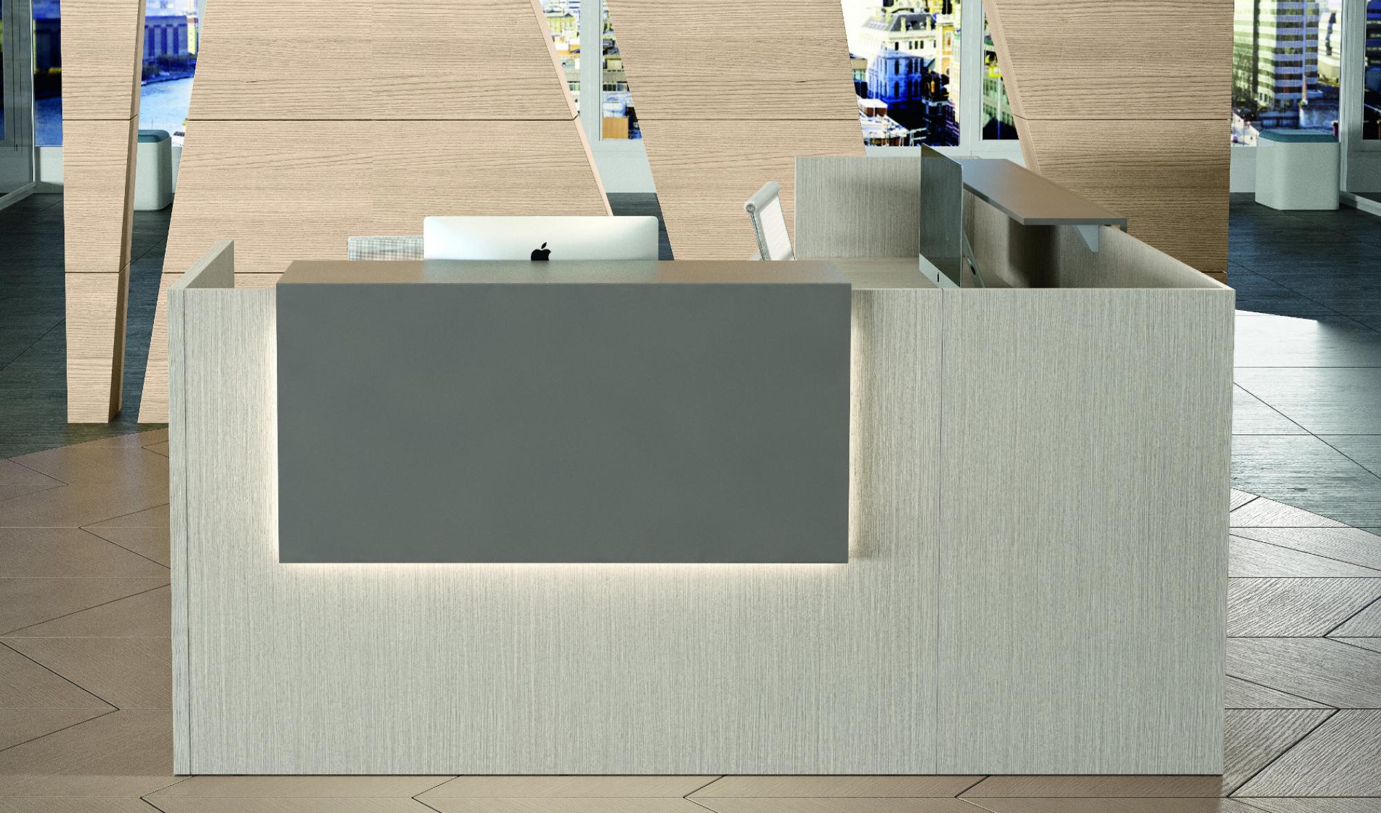 Reception ad angolo modello Color con led