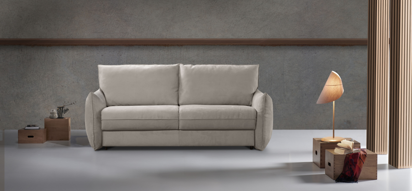 Divano letto mod. Artù in tessuto sfoderabile