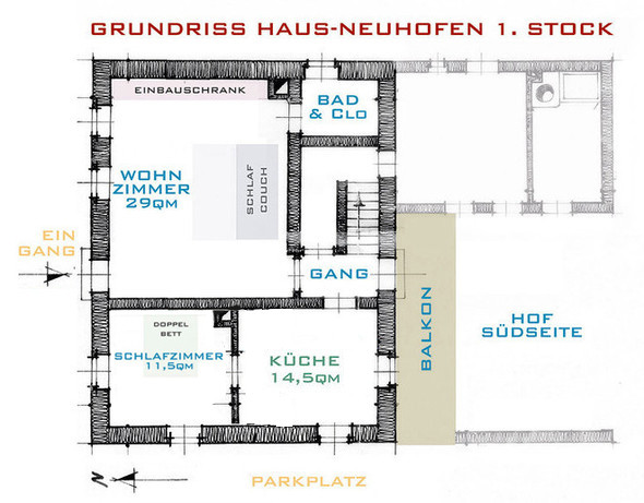 Haus Neuhofen Eugendorf erster Stock