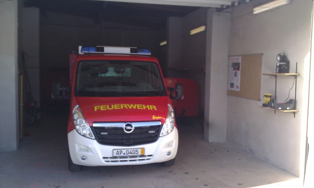 Frontansicht im Gerätehaus